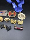 Lot Of Vintage Pins  Buttons  And Medals Us Pins Eagle Pins Etc