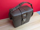 Vintage Brown Leather Film Camera Camcorder Hard Case Bag Slr 9 5 x9 x5 