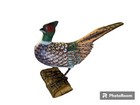 Vintage Hand Carved   Painted Pheasant Wood Decoy Sculpture