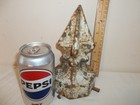 Vtg Antique Cast Iron Gas Station Sign Pole Finial 7 3 4  3 14 Lbs Chippy Paint