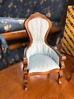 Vintage Concord Dollhouse Miniature Tufted Sofa   Victorian Parlour Chair 