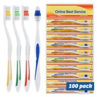 100 Toothbrushes Lot Bulk Wholesale Standard Classic Toothbrush Disposable 