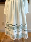 Norwegian Fab Festdrakt Bunad Dirndl Turquois   White Skirt  Blouse  Apron Fine