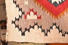 Antique Large Navajo Rug Textile Native American Indian Eye Dazzler 60x37 Weave