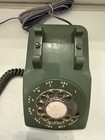 Vintage Working Itt Olive Green Rotary Dial Desk Phone     New Cord