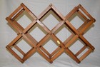 Vintage 60 s Wooden Expandable Wine Rack 10 Bottle Made In Japan