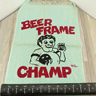 Vintage Bar Towel 1983 Beer Frame Champ Mafco Collectible Textile