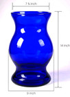 Massive Cobalt Blue Hand Blown Art Glass Vase 14  Murano Style 10 8lbs