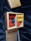 Vintage Bakelite Catalin Poker Chips Set 219 Pc Marbled Butterscotch Red Blk Box