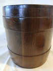Vintage 8  X 6  Decatur Industries Barrel Form Walnut Wooden Cigar Humidor 