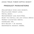 Acog 4x32 True Fiber Optic Red Green Chevron Dot Tactical Sight Scope 20mm Rail