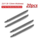 20 Pcs Watch Spring Bar Pins Watchband Stainless Steel -diameter 1 5mm Or 1 8mm