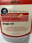 Vintage Gerber Xlg Vinyl Pants Snap-on Baby Diaper Cover Waterproof 25lbs And Up