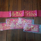 Bachelorette Party Sash Lot Set Of 6 Pink Gold Bride Tribe Team Squad