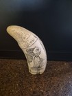 Vintage Faux Scrimshaw Whale Tooth Replica -  the Whaler Eagle    Liberty - 6    