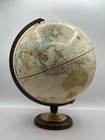 Vtg 1970   s Replogle 12    World Classic Series Raised Relief Globe Wood Base Usa