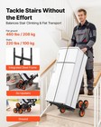 Vevor Stair Climbing Cart 460 Lbs Folding Trolley Cart 6 Wheels   2 Ropes