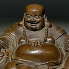 Lucky China Tibet Buddha Blessing Figure Statue Collect Bronze Temple Fengshui