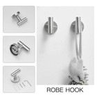 Bwe Round Bathroom Robe Hook And Towel Hook In Brushed Nickel  2-pack 