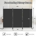 Kokorona 3 Panel Room Divider  6ft Tall Folding Privacy Screen Wall Dividers  Po