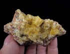 Very Fine Golden Fluorite Crystal Cluster