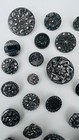 Vintage Victorian  Metal Cut Steel Assorted Button Lot Of 44
