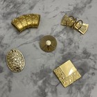 Lot Of 5 Beautiful Vintage Gold Tone Scarf Clips   Ring Great  