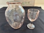 Mosser Glass Miniature Depression Glass Decanter    4 Goblets - Jennifer  8 Pink