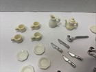 Vintage Playmobil Victorian Mansion 34 Pc Dining Set Mugs Plates Silverware More