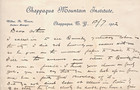  2   1902-03 Billheads  Letterheads Chappaqua Mountain Institute Port Chester Ny