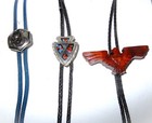 Vintage Western Bolo Tie And String Necklace Lot Of 7