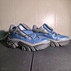 Swear Alternative Whirl Blue Gray Black Leather Low Top Chunky Platform Sneakers