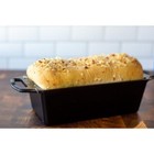 Lodge Cast Iron Bread Loaf Pan Rectangle Bakeware Baking Broiler Durable Black