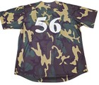 Trenton Thunder Game Used Signed  56 Camouflage Jersey Ot Authentic Sz 52