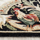 Chelsea Collection Runner Rug - 2 6  X 6   Ivory   Black  Hand-hooked French Cou