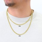 10k Yellow Gold Miami Cuban 5mm Monaco Link Chain Necklace Mens Womens 16 - 26 