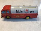 Vintage 9    Tin Friction Mobil Gas Pegasus Tanker Truck Works Great Made In Japan