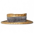 Antique vintage Straw Boater skimmer Hat  1890-1925 Cosmopolitan Hats Ny