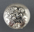 Antique Unger Bros Art Nouveau Sterling Vanity Jar  love s Dream  Pattern Signed