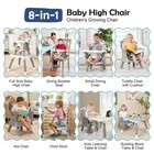 Baby High Chair 8-in-1 Table   Set Building Blocks Removable Tray Cowiewie