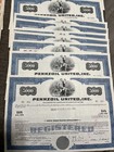  lot Of 60  Pennzoil Bond Certificate Vintage 1970s Blue 5k And Orange 1k Wow 
