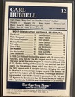 The Sporting News 1993 Conlon Collection Carl Hubbell  12 Most Victories