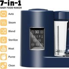 Baby Food Maker With Silicone Spatula  Automatic Cooking And Grinding  Bpa-free