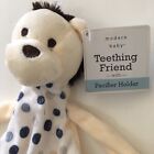New Baby Teething Lovey Pacifier Holder Crinkle Sounds Soft Toy   Modern Baby