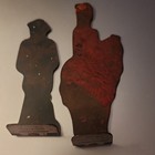 Vintage Tin Toy Figures Lot Of 2 American Cowboy Western Cowboy   Horse Far West