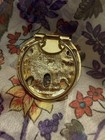 Gold Tone Floral Round Metal Scarf Clip For Women  No Stone