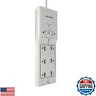 Belkin 8-outlet Conserve Switch Surge Protector  4ft Cord And Remote  White