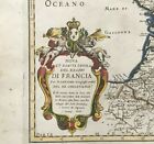 France 1676 Nicolas Sanson  Rossi Large Nice Antique Map In Colors 17th Century