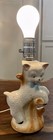 Vtg Nursery Lamb Lamp Light 1950s Ceramic Baby Room Electric Nostalgic Works