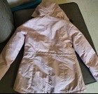 Yoki Women s Pink Parka Jacket Hooded Faux Fur Trim Lined Pockets Zip S